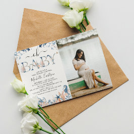 Fotobabyskor under havet 'Oh Baby' Inbjudningar
