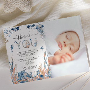 Fotobabyskor under havet tack kort