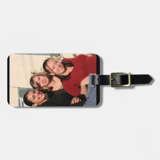 Fotobagagemärkren med läder fäster bagagebricka