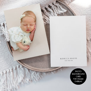 Fotobakgrund för Vellum Birth Notice Meddelande