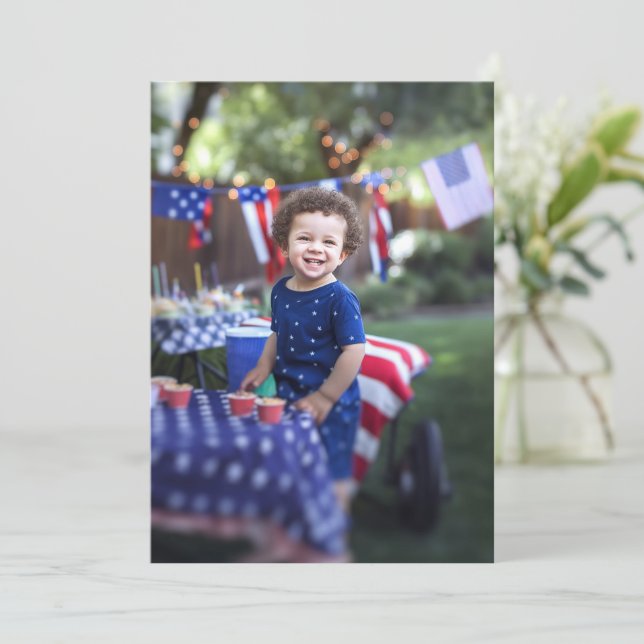 Fotobakgrundsvärde för Födelsedagsfest Inbjudningar (Stående Fram)