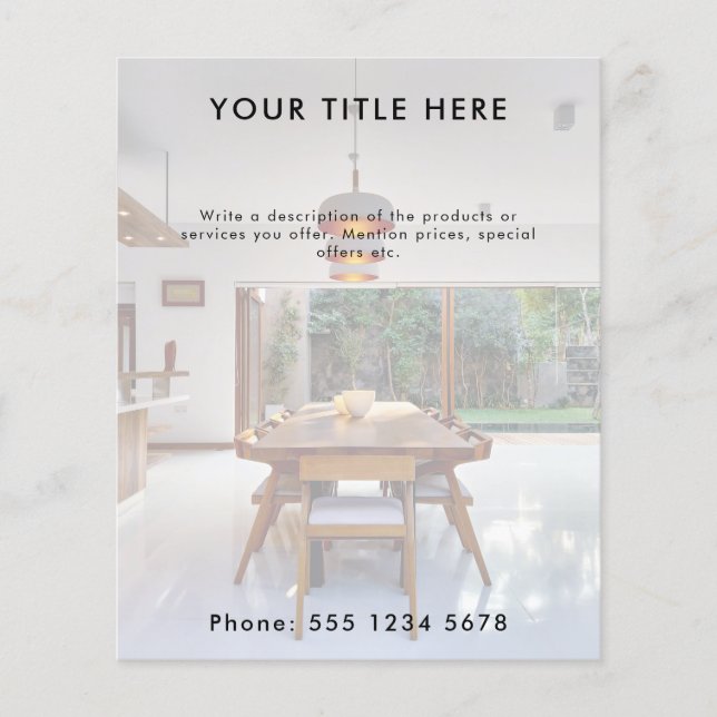 Fotobanderoll och Fullt för marknadsföring Flygblad (Framsidan)