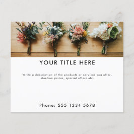 Fotobanderoll och text för marknadsföring flygblad