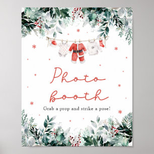 Fotobandstecknet Red jul-babyskon Poster