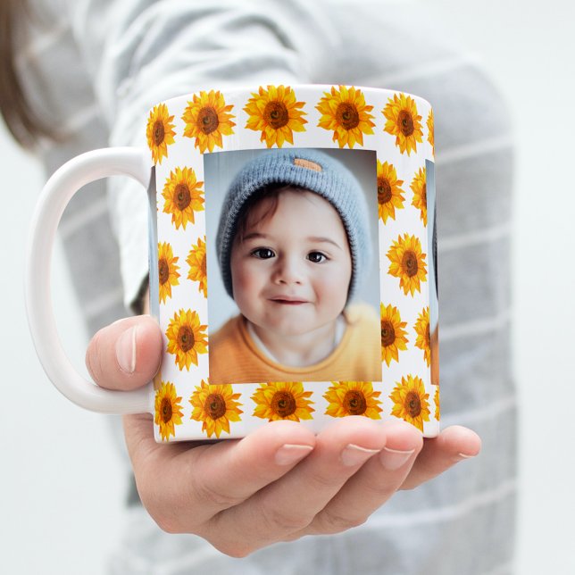 Fotobarn för gulten Solblommor Kaffemugg (Skapare uppladdad)