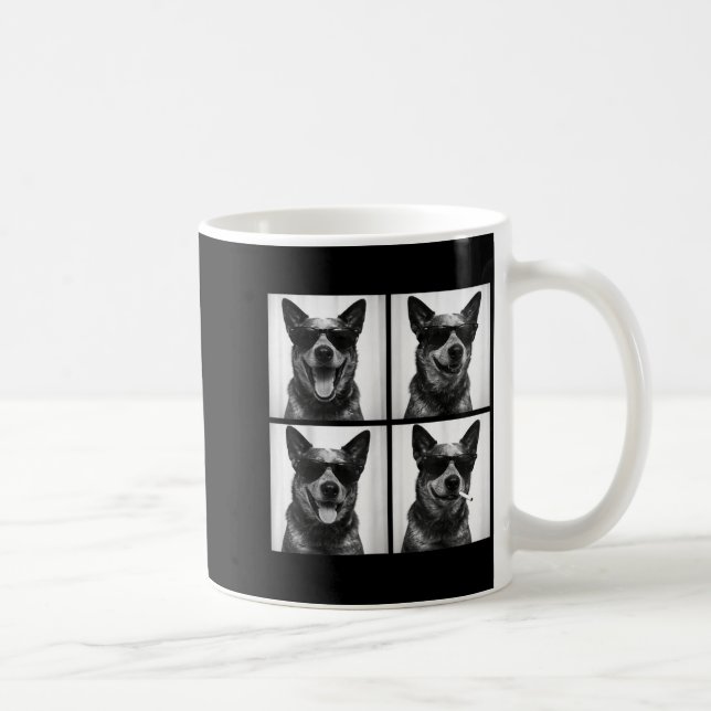 Fotobås Australian Cattle Dog Rolig Hund Selfie Kaffemugg (Höger)