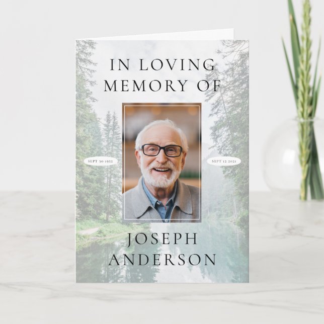 Fotobegravning av skogflodmynning program (Framsida)