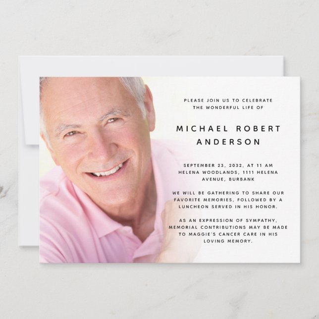 Fotobegravning Firande i livets inbjudan (Framsida)