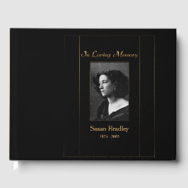 Fotobegravningsgäst Bok med guld-rör 2