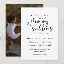 Fotobibel Verse Christian Modern Bröllop Inbjudningar