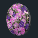 Fotobild av Rosa och Lila blommor på morgonglaset Darttavla<br><div class="desc">Dartboard Dart Board började kasta konkurrerande spel i roligten och funktionsväggshängare som tryckts med Photo Image Of God Glory Rosa & Lila blommor som växer i en trädgård som fotograferats av TheFabricSeal print on demand shop på Zazzle.com #ZazzleMade ©️ Original. https://www.zazzle.com/store/thefabricseal Vårt foto innehåller en klustergrupp av söt Morgon Glory...</div>