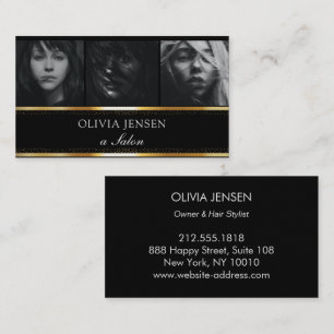 Fotobildsmall Luxury Golden Black Salon Visitkort