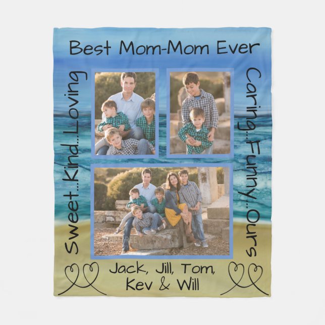 Fotoblanket Fleece Blanket "Beach Snälla" (Framsidan)