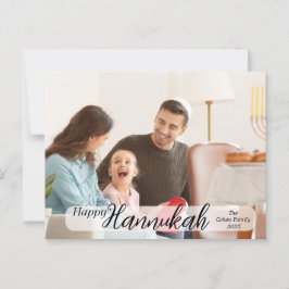 Fotoblästring för Hanukah Card-familjen - Helgdag Vykort
