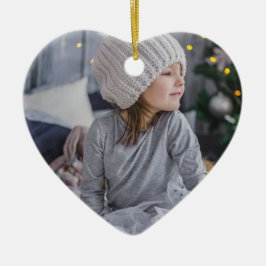 Fotoblått julfoto julgransprydnad keramik