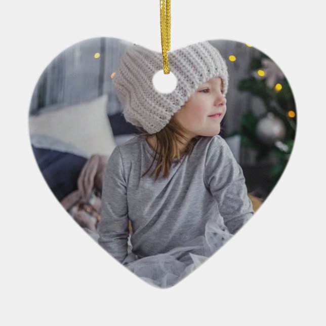 Fotoblått julfoto julgransprydnad keramik (Framsidan)