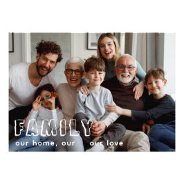Fotoblock för Chic av familjeregaskollage Fototryck
