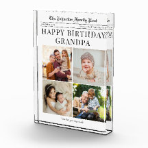 Fotoblock, tidningsfotokollage för morfar