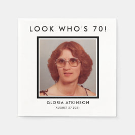 Fotoblöjor för 70-årsdagars anpassningsbar pappersservett