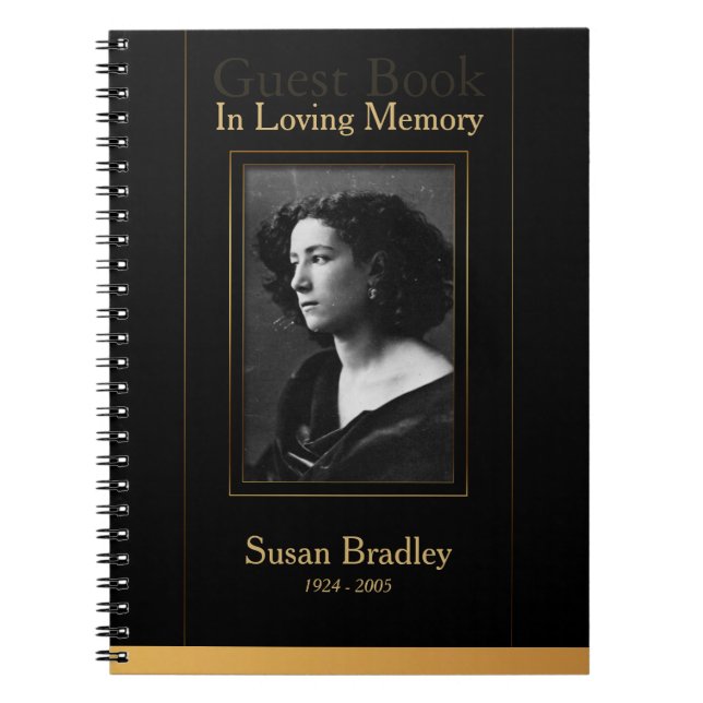 Fotobok med guld-rör anteckningsbok (Framsidan)