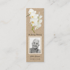 Fotobokmärke för enkel begravning av minnesanteckn mini visitkort
