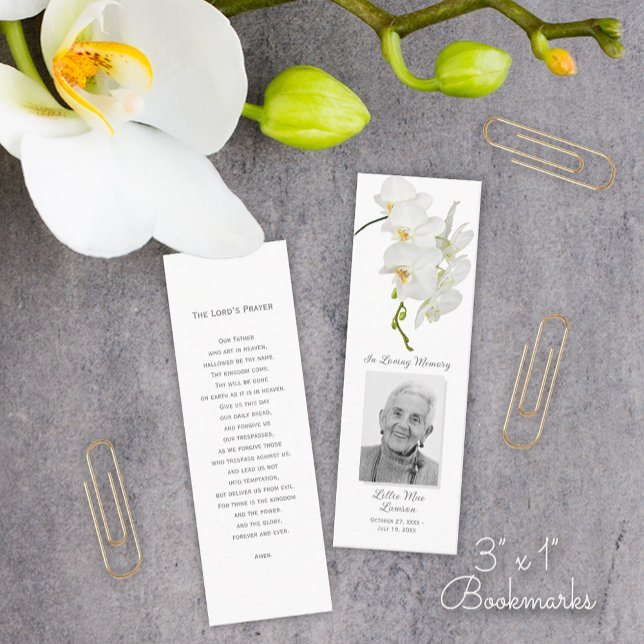 Fotobokmärke för enkel begravning av minnesanteckn mini visitkort (Simple 3" x 1" MINI funeral memorial prayer photo Bookmarks)