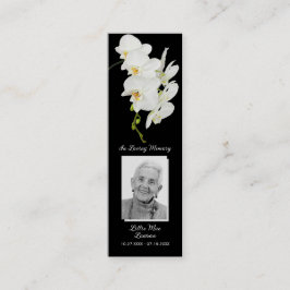 Fotobokmärke för enkel begravning av minnesanteckn mini visitkort