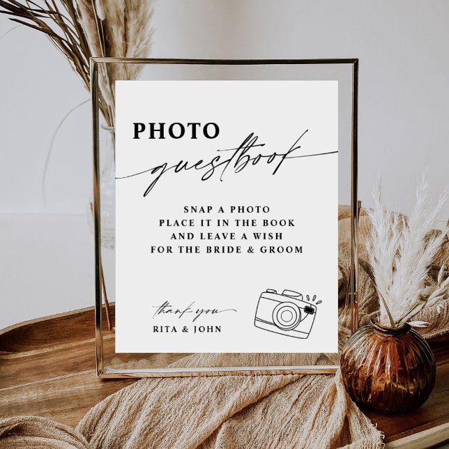 Fotobokssignatur för Modern Calligraphy Bröllop Poster (Skapare uppladdad)