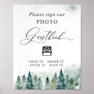 Fotobokssignering av Forest Gräs Träd Poster