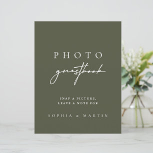 Fotobokstecken för Modern Mörk Sage Grönt