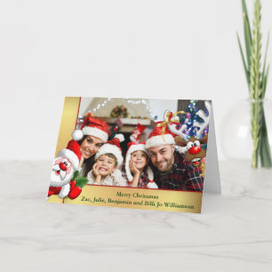 Fotobomb Santa Reindeer Familjefotopul Helgkort