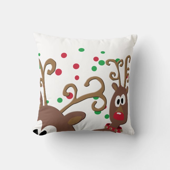 Fotobomben Reindeer Deorative jul Pillow Kudde (Framsida)