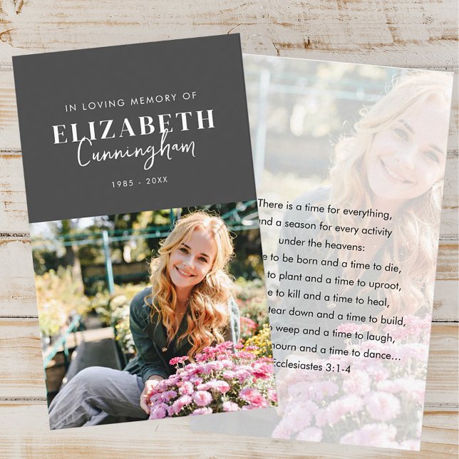 Fotobön för minnesmodern, modern, minimal Chic Visitkort (Skapare uppladdad)