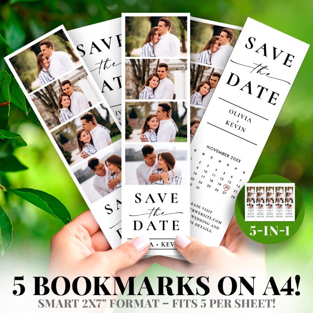 Fotobooth 2x7" Spara datum Bröllop strip (Photo Booth 2x7" Save the Date Wedding Strip)