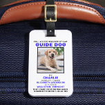 Fotobricka för Hund av personlig Guide - Hund Bagagebricka<br><div class="desc">SeGuide-Hund - Identifiera enkelt hund som en hund för arbetstjänster, samtidigt som du håller hund fokuserad och minskar distraktionerna samtidigt som du arbetar med ett av dessa k9-kort för hund-ID. Även om det inte behövs, kan du med ett Service Hund ID-kort ge dig ge och din hund sinnesro och möjlighet...</div>
