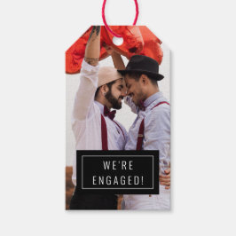 Fotobricka | Meddelande om Förlovning | Märkre av Presentetikett