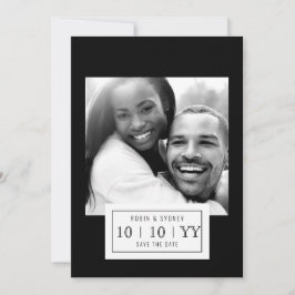 Fotobricka | Spara datum | Platt | Svart Datumet