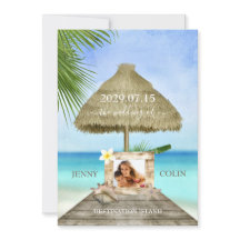 FotoBröllopsinbjudningar för Exotic Tropical Beach