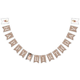 Fotobubbla i Luxury Grattis på födelsedagen Glitte Vimplar