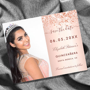 fotobudget för Quinceanera ro Spara datum Flygblad