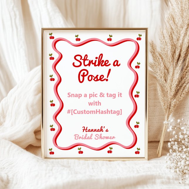 Fotobundet Retro Cherry Möhippa bord-tecken Poster (Skapare uppladdad)