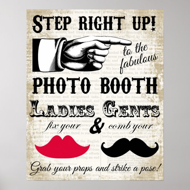 fotobutik steg rätt fram vigselplakat poster (Framsidan)