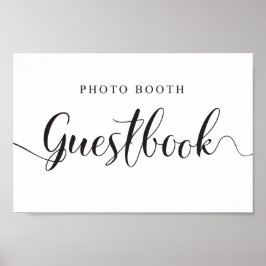 Fotobutiks Gästbokssköld för Bröllop Poster