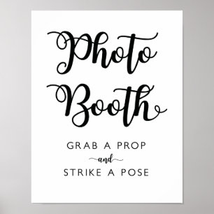 Fotobutiksbröllopsskylt Modern kalligrafi Poster