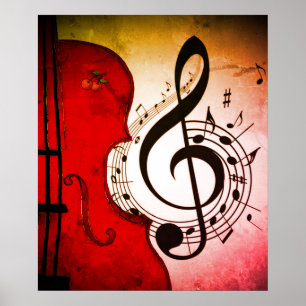 fotocellutskrift/violin-konstutskrift för poster