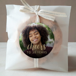 Fotochers för 30års födelsedag Party Runt Klistermärke