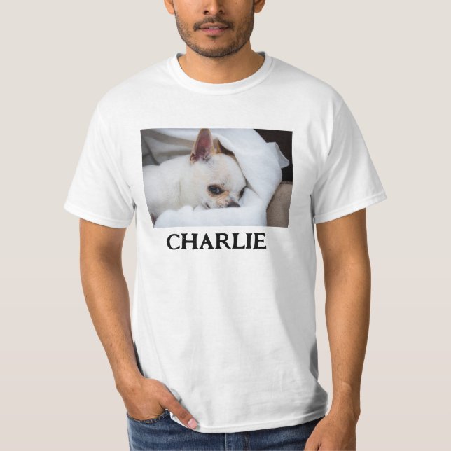 Fotochihuahua namn i din hund-anpassningsbar t shirt (Framsida)