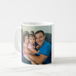 Fotochristmas för skriptfamiljen lycklig helgdag kaffemugg