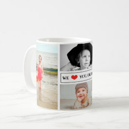 FotoCollage älskar vi dig mormodern Kaffemugg