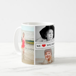 FotoCollage älskar vi dig mormodern Kaffemugg